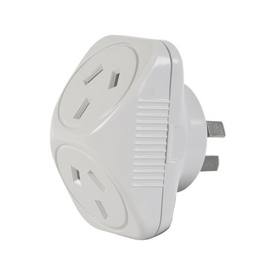 Click White Triangular Double Adaptor 4 pcs Car Wiring Adapter Workshop Tool