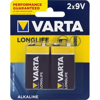 Varta 9V Alkaline Batteries - 2 pieces Workshop Tool