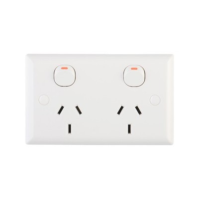 DETA Solid Plate Double Powerpoint 2 pcs