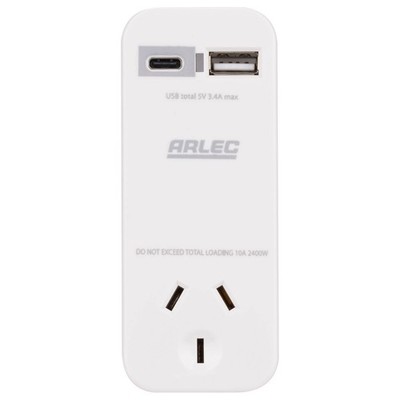 Arlec Compact Power Adapter With USB 3.4A Car Wiring Car Charger