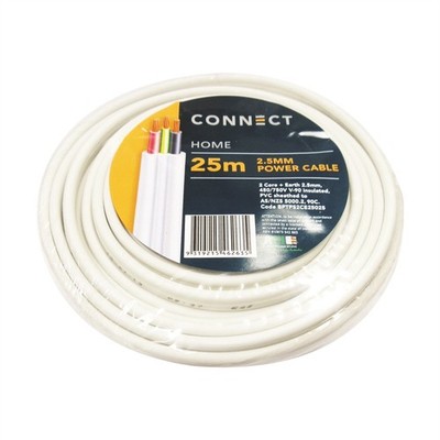 Olex 2.5mm x 25m Nexans 2 Cores And Earth Cable Car Wiring Adapter