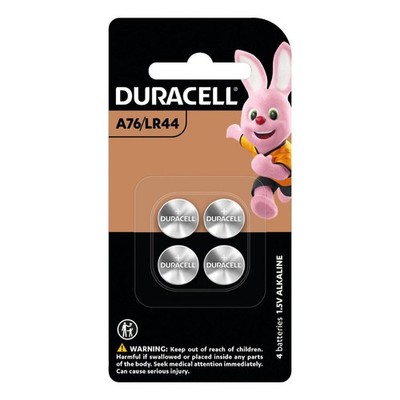 Duracell A76 / LR44 1.5V Alkaline Batteries - 4 pieces