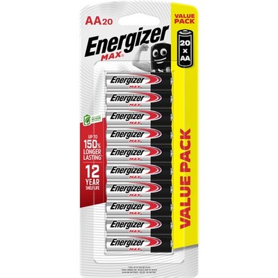 Energizer Max AA Batteries - 20 pieces