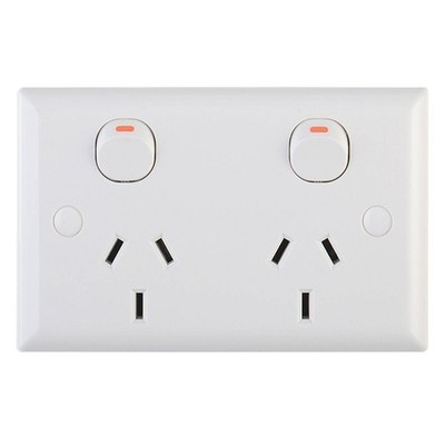 DETA Solid Plate Double Power Point - 10 pieces