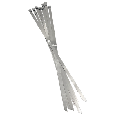 Stainless Steel Cable Ties 520mm X 7.9MM DOUBLE BALL 316SS 10Pk. Car Wiring
