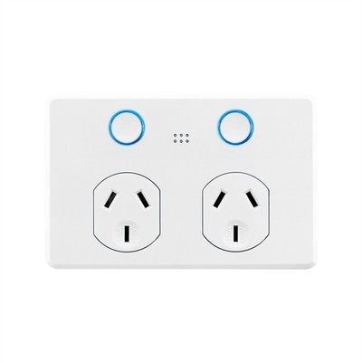 DETA White Gloss Grid Connect Smart Double Touch Power Point