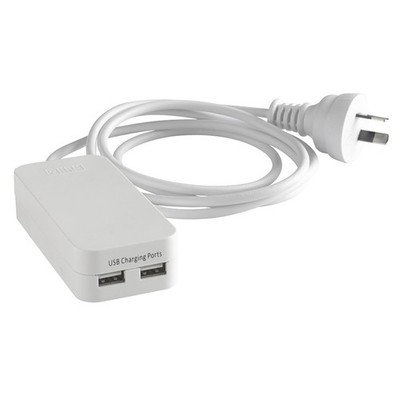 HPM Twin 2.1A USB Charger With Lead Car Charger