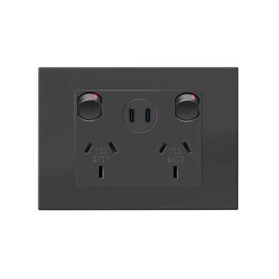 HPM VIVO Double Power Point with Type C+C 15W USB Charger Black Car Charger