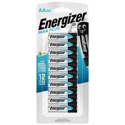 Energizer Max Plus AA Batteries Alkaline - 20 pieces
