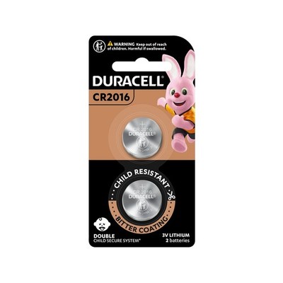 Duracell CR2016 Specialty Lithium Coin Batteries - 2 pieces