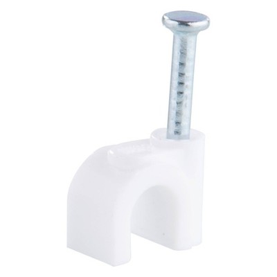 DETA 6mm White Round Cable Clips - White 4 pcs Car Wiring Adapter