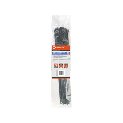 Crescent 710mm x 9mm Heavy Duty Cable Ties - 25 pieces Car Wiring Adapter