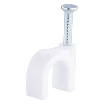 DETA 10mm White Round Cable Clips - 20 pieces Car Wiring Adapter
