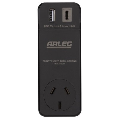 Arlec Power Adaptor With PD20W USB And 180° Rotating Socket Car Wiring Adapter