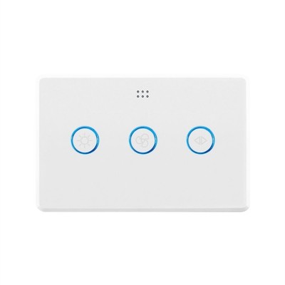 Deta Grid Connect Smart Fan Speed Controller with Touch Light Switch - Gloss Whi