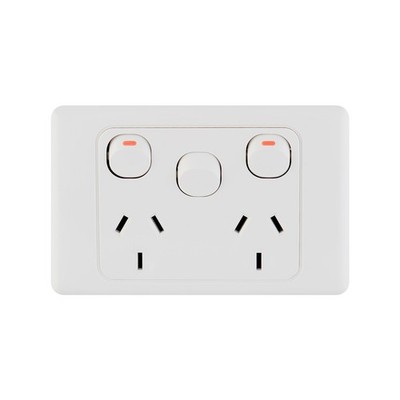 DETA Double Power Point with Extra Switch