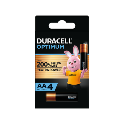 Duracell AA Optimum 4 Pack Batteries
