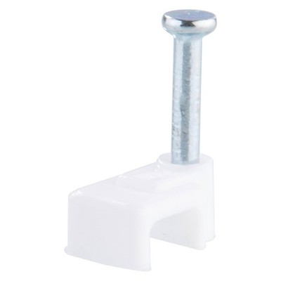 DETA 5mm White Flat Cable Clips - 200 pieces Car Wiring Adapter