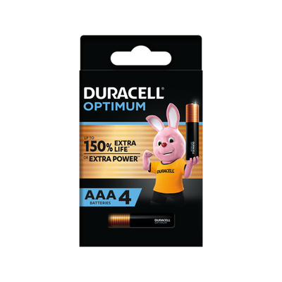 Duracell Optimum AAA attery Sustainable Pack - 4 pieces