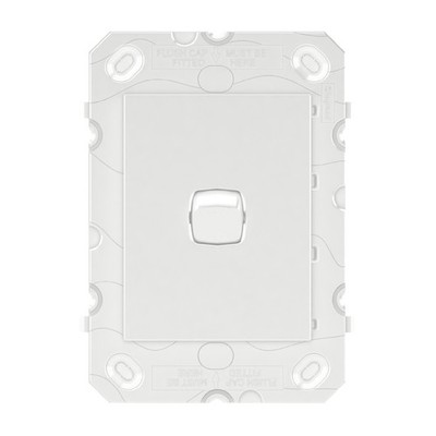 HPM ARTEOR 1 Gang Wall Switch - Grid Only - White