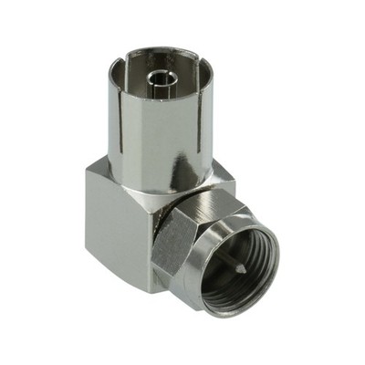 Antsig F Plug - PAL Socket Right Angle TV Cable
