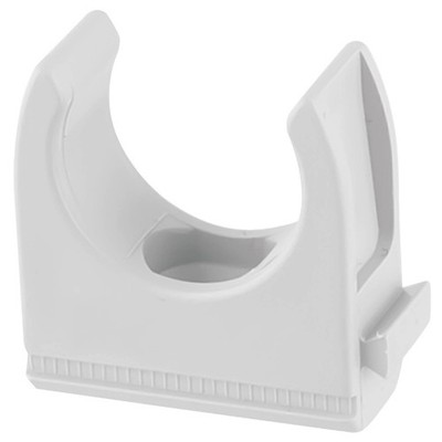 DETA 25mm PVC Conduit Mounting Clip Grey 10 pcs Hardware