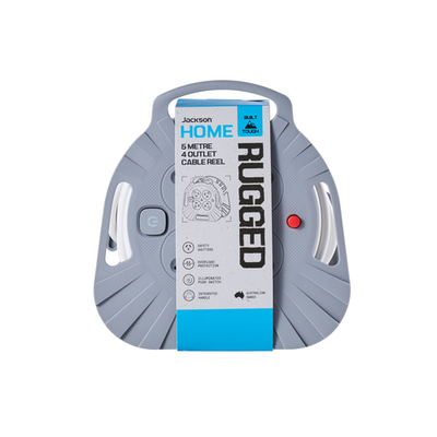 Jackson Rugged 4 Outlet 5 Metre Extension Reel Electronics