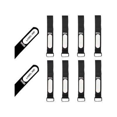 CordTech Reusable Label Straps With Buckle - 8 pieces
