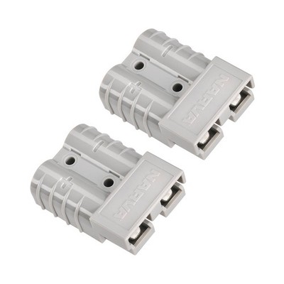 Narva 50A Grey Heavy-Duty Connector Housing with Copper Terminals - 2 pieces