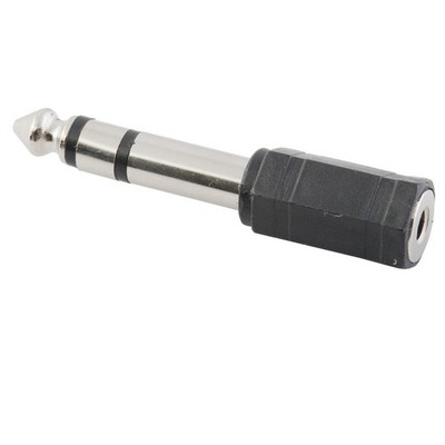 Antsig 6.35mm Stereo Plug Adaptor To 3.5mm Stereo Socket 2 pcs