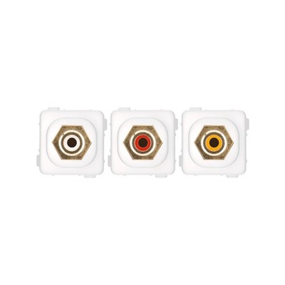 Deta RCA Wallplate Inserts - 3 pieces