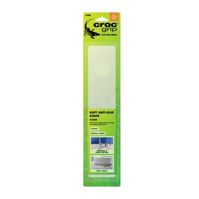 Croc Grip Clear Soft Textured Steps - 3 pieces