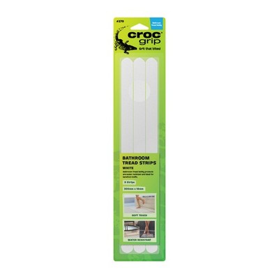 Croc Grip White Anti-Slip Bathroom Strips - 9 pieces