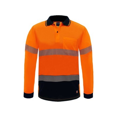 NEWCiteco Orange Hi Vis Long Sleeve Polo - Small
