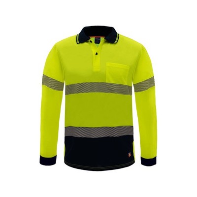 NEWCiteco Yellow Hi Vis Long Sleeve Polo - Small