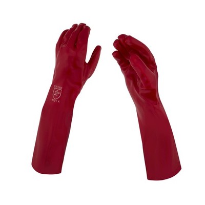 Craftright 45cm Long Red PVC Gloves 2 pcs