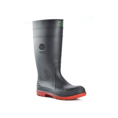 Bata Industrials Men's Black/ Red Jobmaster Knee Length Steel Cap Safety Gumboot