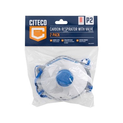 Citeco P2 Carbon Valved Respirator - 2 pieces