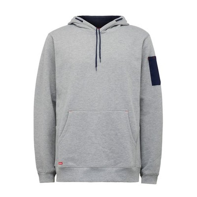 Hard Yakka Grey Brushed Fleece Hoodie - Size L