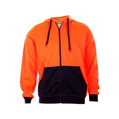 Craftright Orange Hi Vis Zip Thru Hoodie - Large