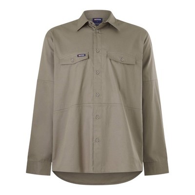 Citeco Men's Khaki Long Sleeve Shirt - Size M
