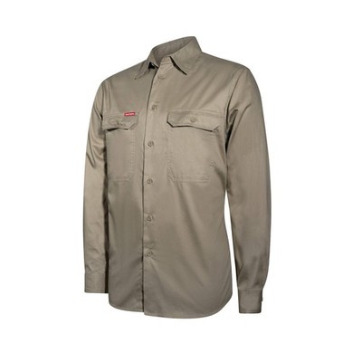 Hard Yakka Khaki Core Lightweight Vented Long Sleeve Shirt - Size XL