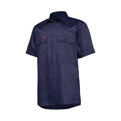 Hard Yakka Navy Core Lightweight Vented Short Sleeve Shirt - Size 2XL