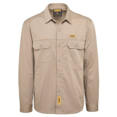 DEWALT Khaki Granite Long Sleeve Button Up Shirt Size XL Workwear