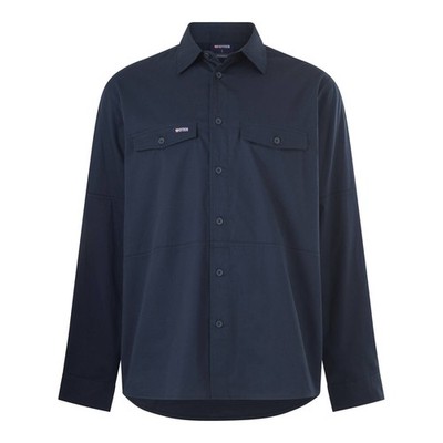 Citeco Men's Navy Long Sleeve Shirt - Size XL Workwear