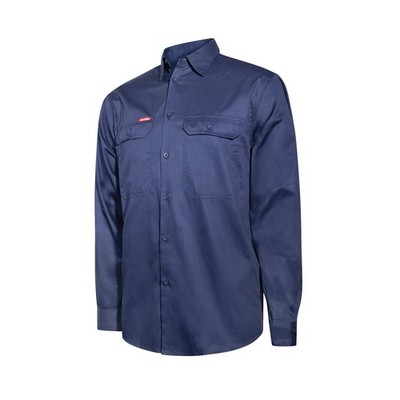 Hard Yakka Men's Navy Core Lightweight Vented Long Sleeve Shirt - Size S