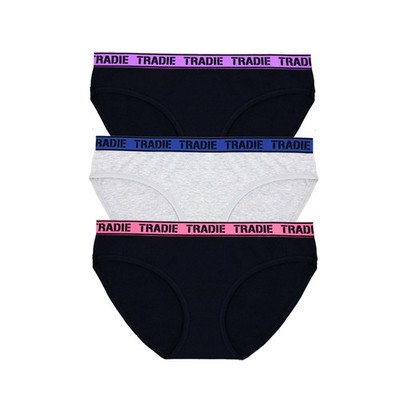 Tradie Ladies Underwear Focus Bikini 3 Pack Size 12