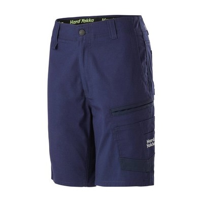Hard Yakka Navy Women's Raptor Mid Shorts - Size 14