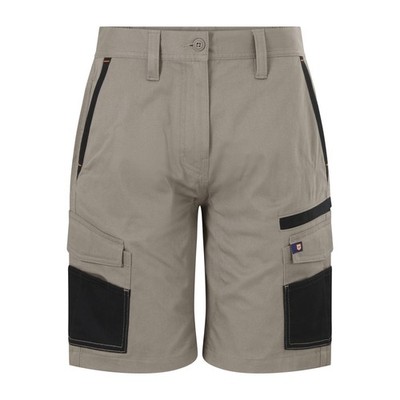 Citeco Women's Khaki Mid Shorts Cotton Stretch - Size 8