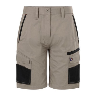 Citeco Women's Khaki Mid Shorts Cotton Stretch - Size 14